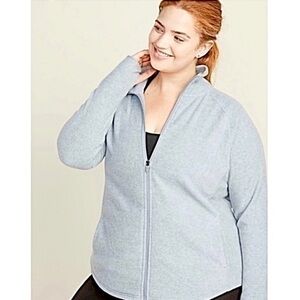 Plus Size Grey Fleece Jacket!